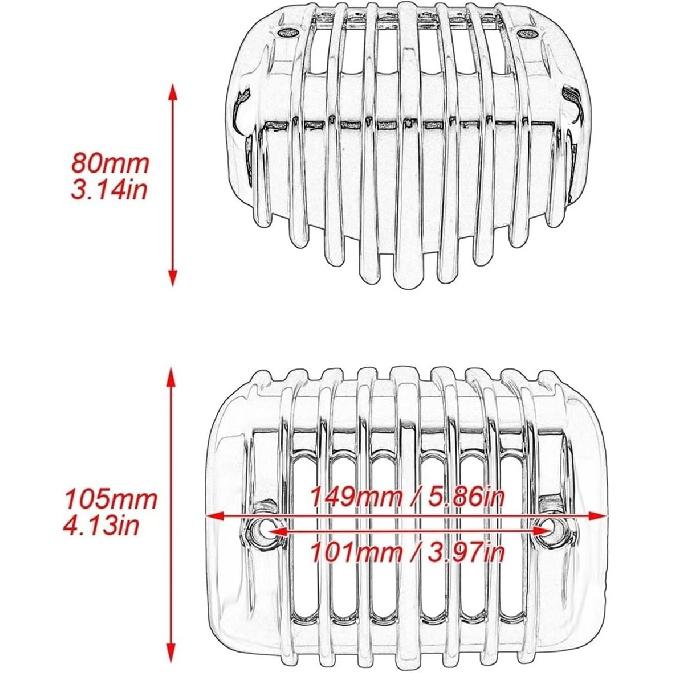 Motorcycle Voltage Regulator Cover Black Chrome Fairing Compatible With Harley Softail FatBoy Breakout 2001-2017 Softail Springer 2001-2009(Chrome
