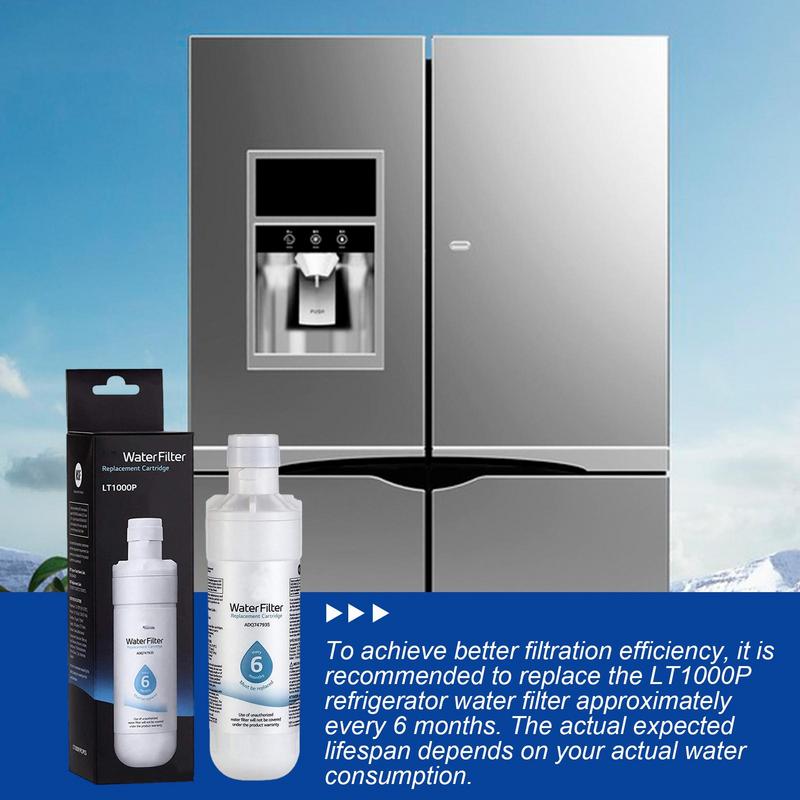 Fridge Ice Maker Water Filter Ice And Water Fridge Filter Replacement For Home Kitchen For Most Refrigerators Reduces Chlorine