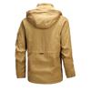 New autumn and winter men's medium and long loose stand-up collar hooded cotton jacket young men's coat