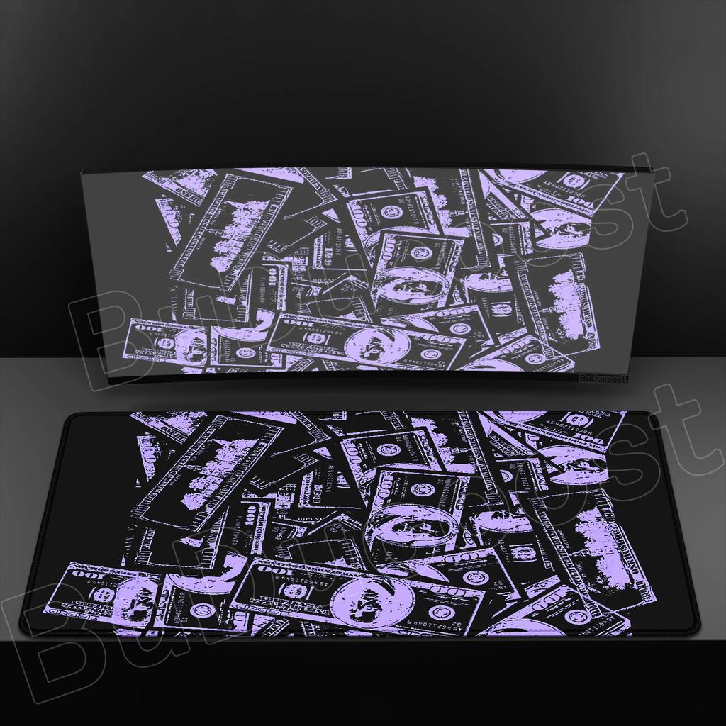Tappetino per Mouse da Gioco Tappetino Mouse Dollaro 900x400mm Tappetino Tastiera Deskpad Tappetino Mouse Scrivania Gioco PC Tappetini da Scrivania Grandi in Gomma Accessori da Gioco