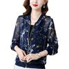 Women's Chiffon Printed Sun Protection Long Sleeve Air Conditioning Shirt - 2025 Summer Petite Thin Jacket