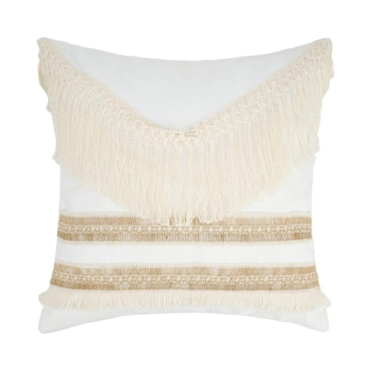 

Pillow Shams Pillow Case with Fringe and Tassels for Modern Farm house Decoration on Couch or Bed Decoration 1