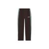 Fashion Series French Side Stripe Straight Knit Sports Pants Unisex Bottoms Brown AKLS869-2