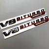 2Pcs Best V8 BITURBO 4MATIC AMG Car Fender Emblem Sticker For Mercedes Benz AMG W117 W205 C63 E63 W212 W176 A45 GLA45