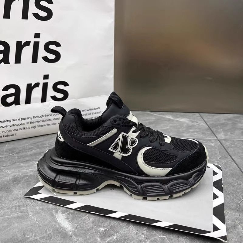 

Dad Shoes Girl 2025 New Korean Edition Mesh Color Matching Height Lightweight Sports Casual Couple Running Shoes 40