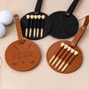 5-Piece Portable Leather Golf Spike Holder with Hanging Bag and Round Storage Sleeve