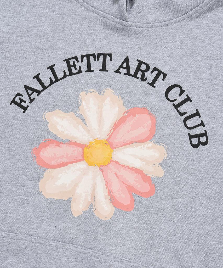 Drawing Flower Hood Light Gray