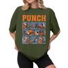 Women's Casual Printed T-Shirt Round Neck Pullover Short Sleeve Top