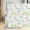 Leaves Shower Curtain Watercolor Tree Branch Leaf Vine Plant Bath Curtain Modern Fabric Nordic Bathroom Decor