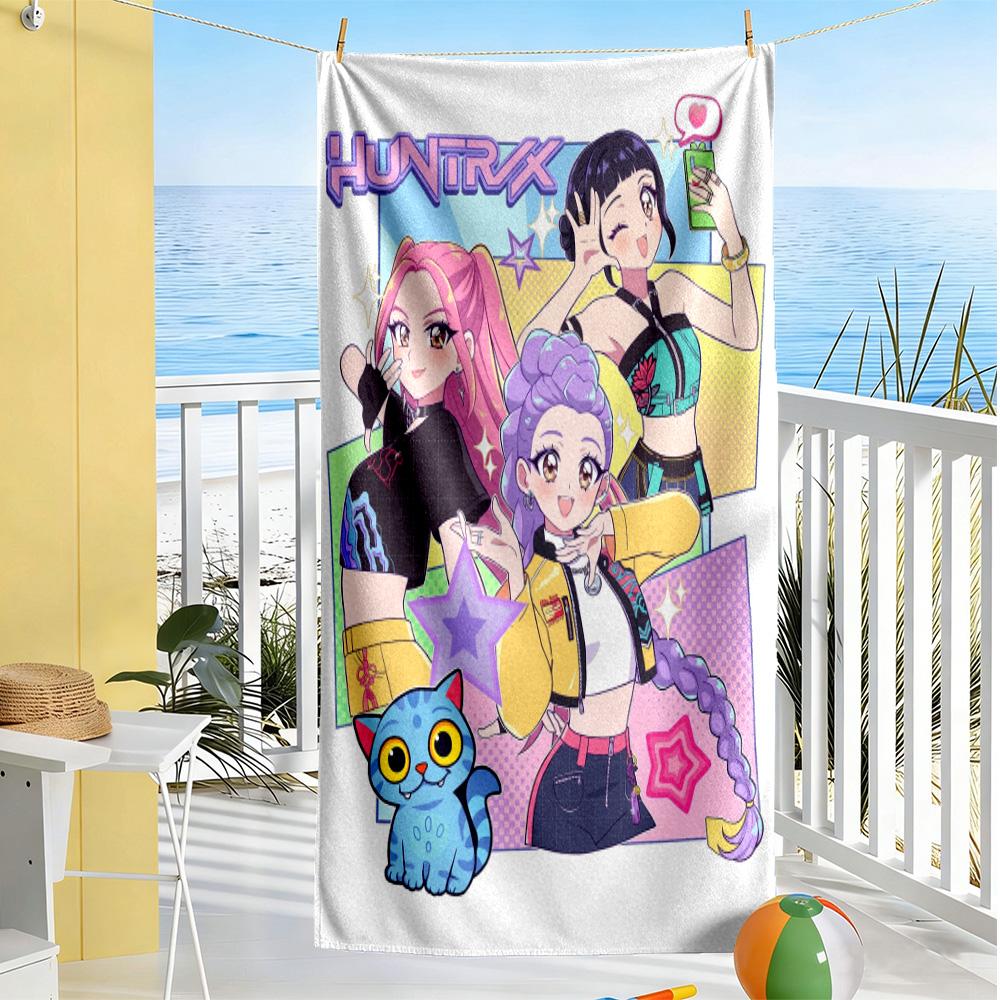Huntrix Valeria Adventure Beach Towel Quick-Dry Soft Microfiber Comfortable Lightweight