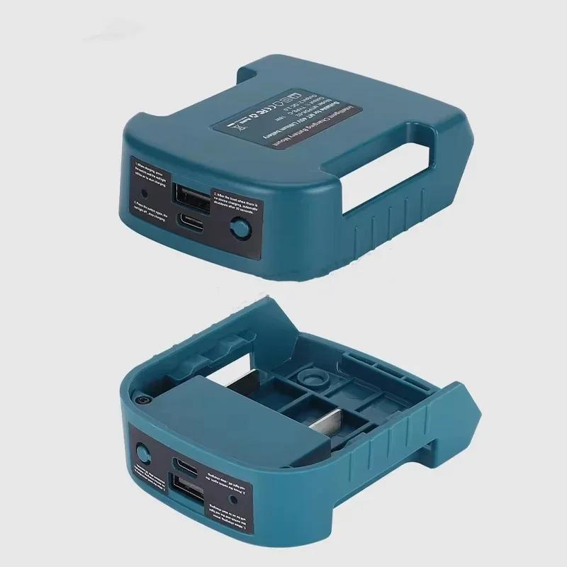 Portable Belt Buckle Charging Adapter With Type-C USB 3.0A Port For Makita/Ryobi/Greenworks 40V Li-ion Battery