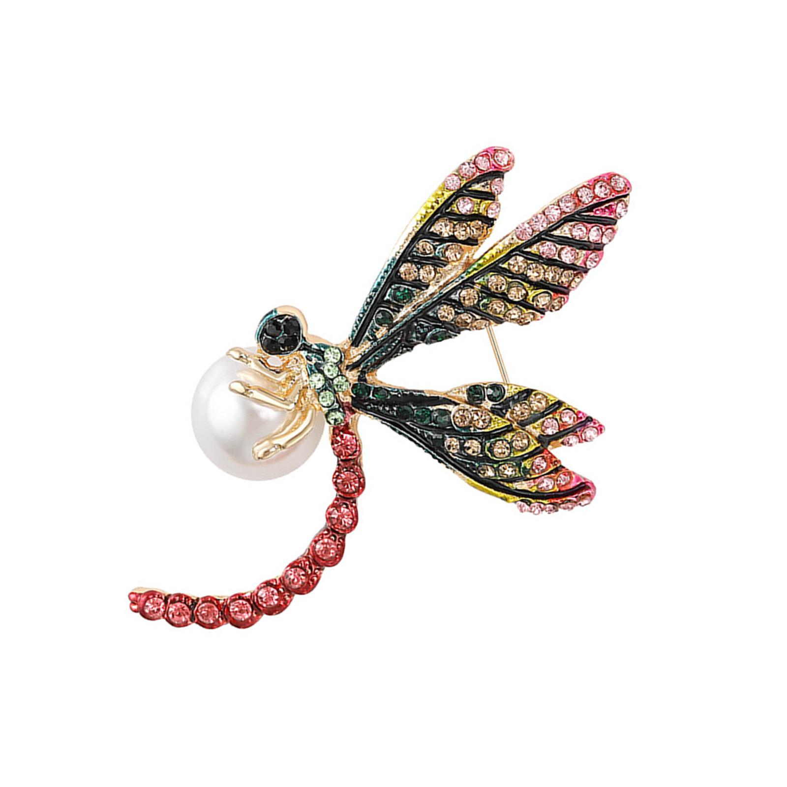 

Модная эмалевая брошь со стразами в виде стрекозы, булавка, хрустальное насекомое, ювелирный сплав, одежда, ювелирные изделия, подарок для женщин и девочек