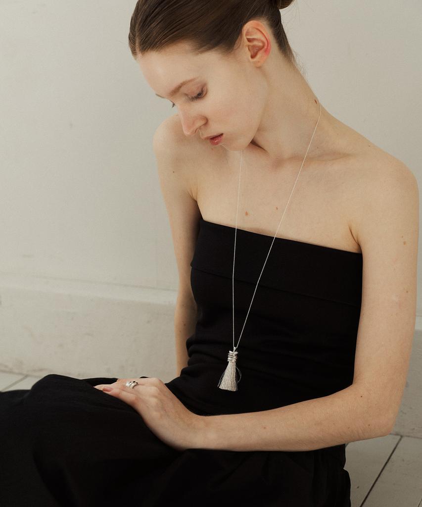 Tierno N.027/Tassel Necklace_Silver