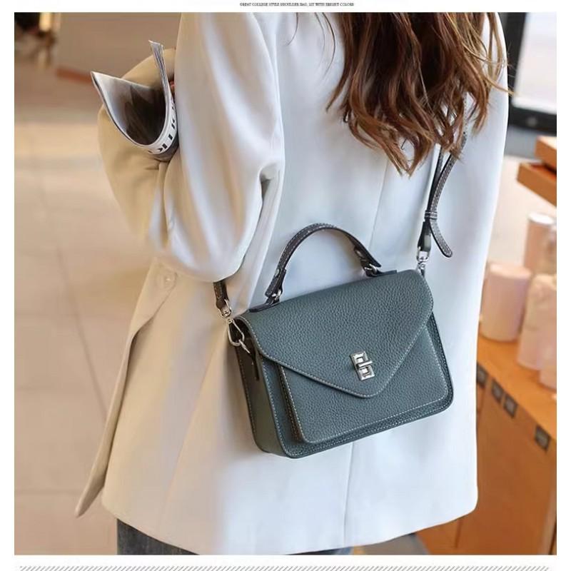 

Genuine Leather Handbag Women s Cross-body Bag Messenger Commuter Square Fashionable Hot