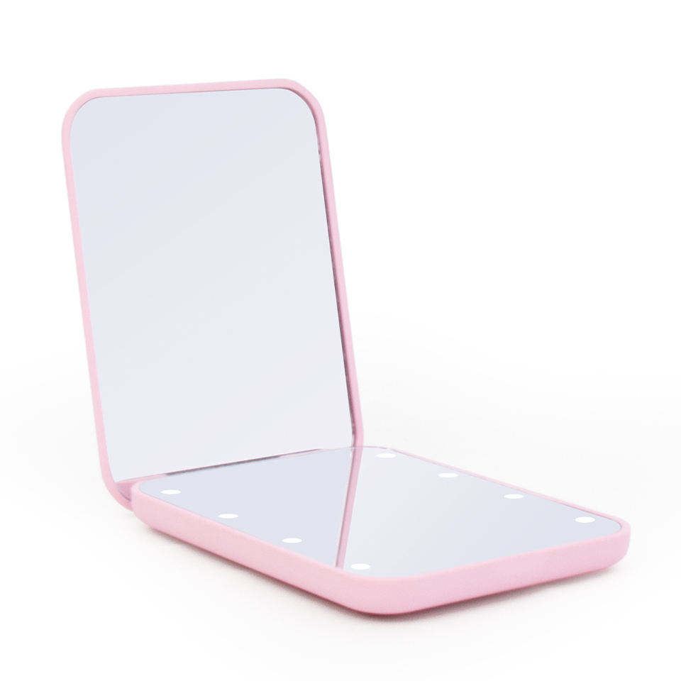 Pocket Mirror 1X/3x Magnified LED Mini Travel Makeup Mirror, Compact Mirror With Lights, Wallet Mirror