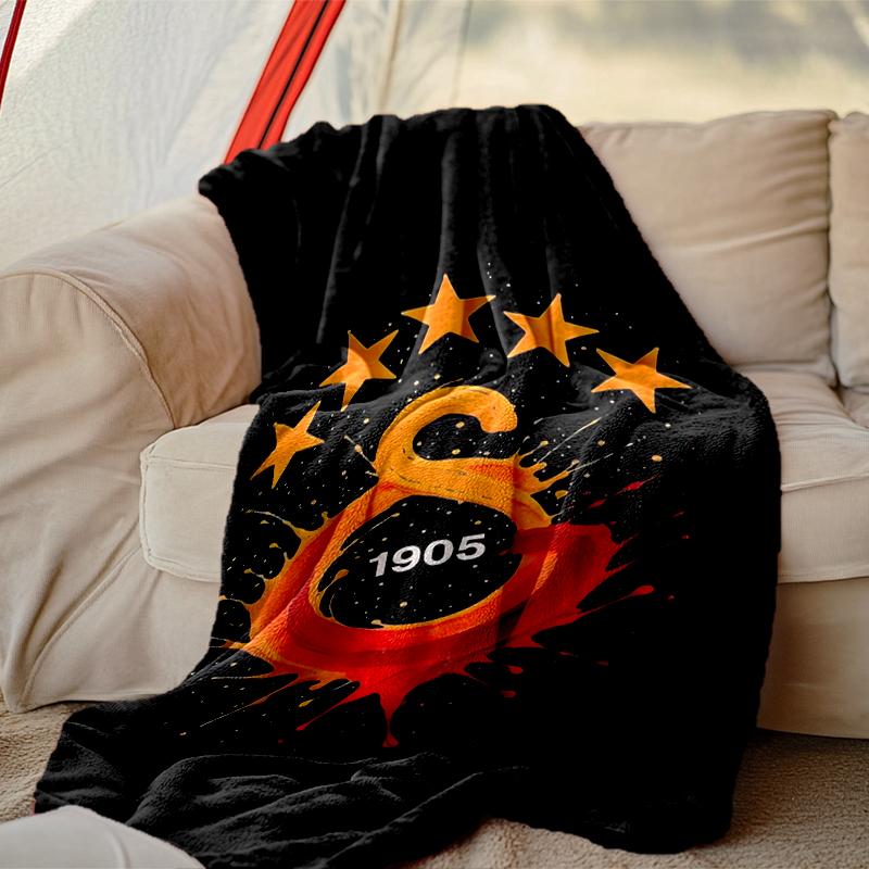 1pc Snug Galatasaray SK Blanket, Lightweight & Durable Print Blanket, Perfect for Home, Couch, Bed, Picnic, Travel, Office