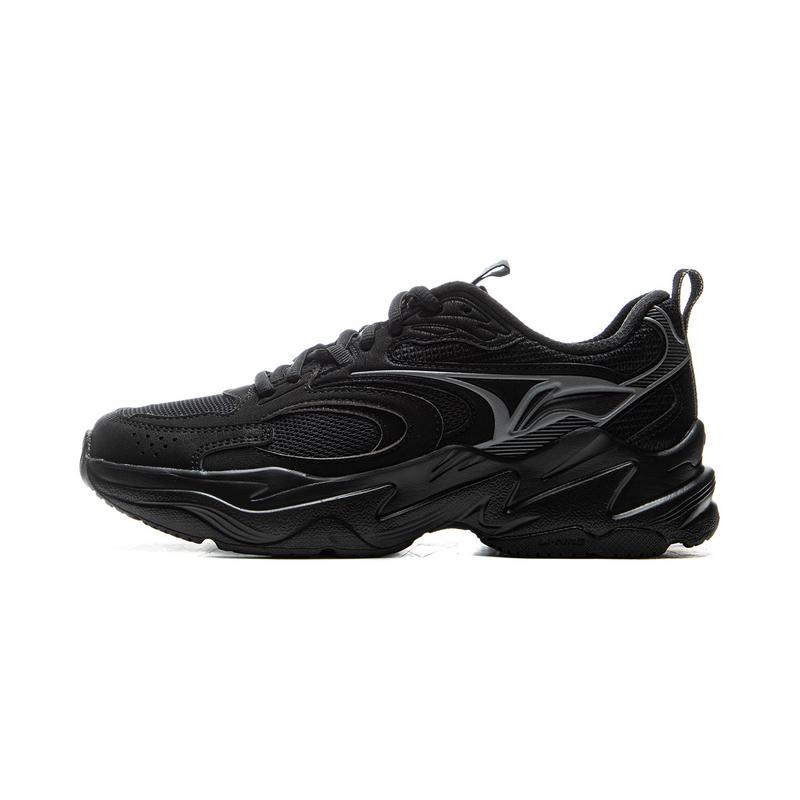 New LiNing Wear Resistant And Lightweight Low Top Casual Shoes Women's Cool Black AGCU546-6