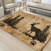 1PC Milu Deer Pattern Kitchen Rugs Non-Slip Home Door Mats Pop Design Bathroom Rugs Bath Mat Carpet for Home Sink Laundry Decor
