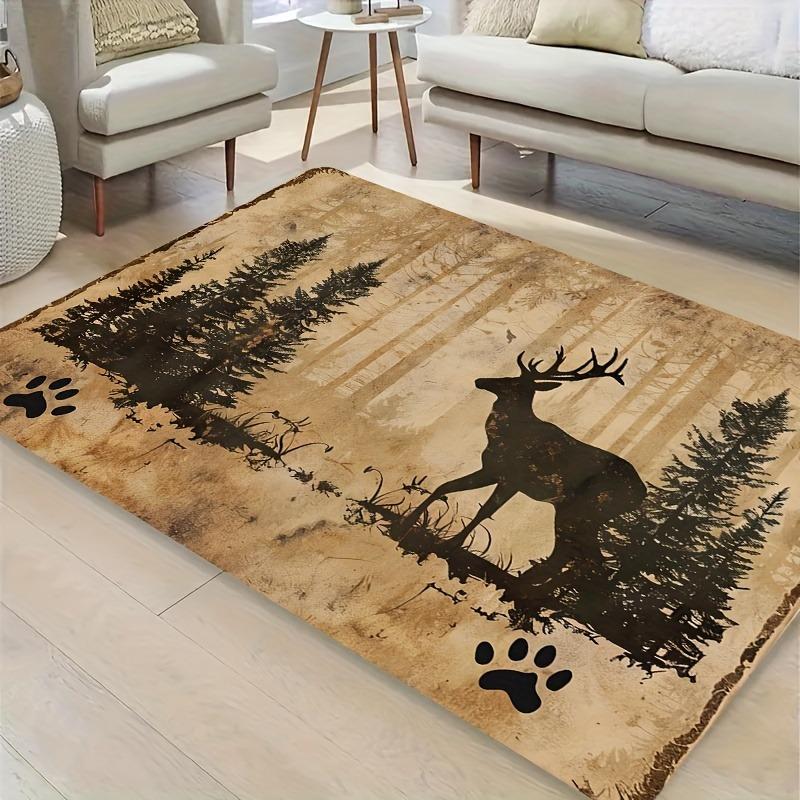 

1PC Milu Deer Pattern Kitchen Rugs Non-Slip Home Door Mats Pop design Bathroom Rugs Bath Mat Carpet for Home Sink Laundry Decor 40cm x 60cm