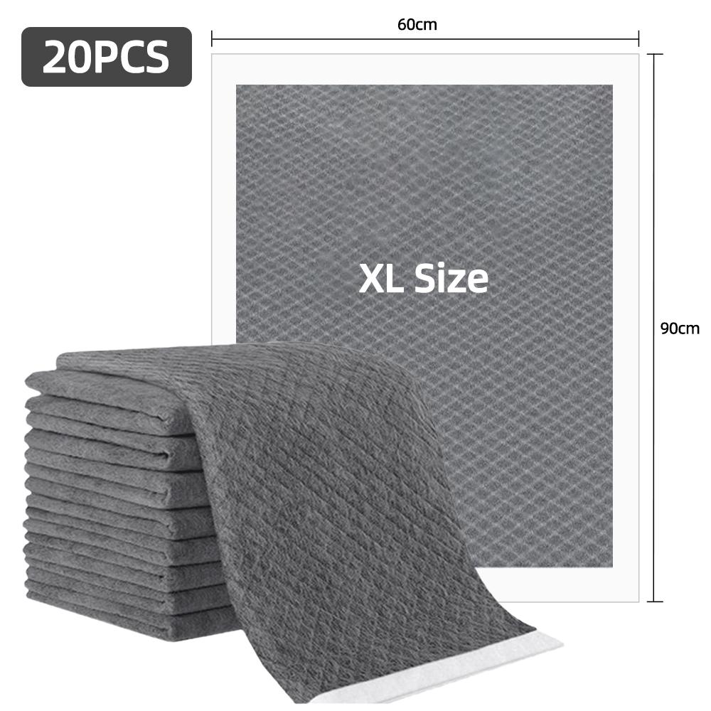 

100/50/40/20 шт., тренировочные пеленки для собак, одноразовые подгузники для щенков, быстросохнущие, бамбуковый уголь, поверхность, герметичный коврик