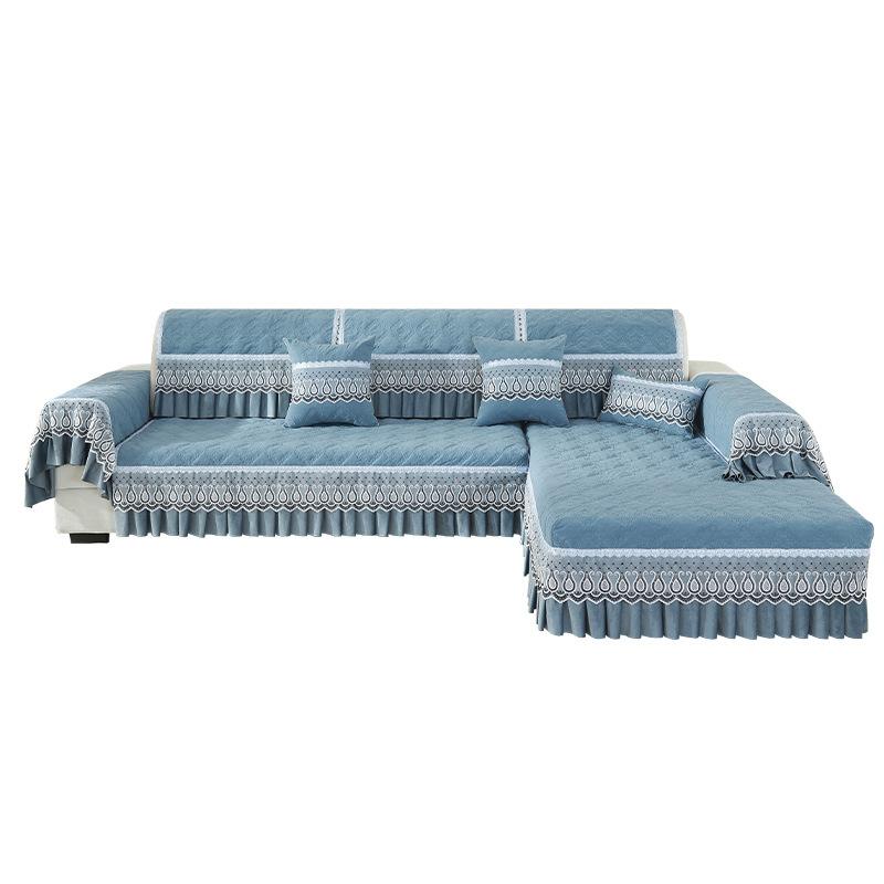 Almofada de Sofá Chenille Moderna Simples Antiderrapante Universal para Quatro Estações