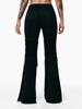 YEEL Knit Trim Bootcut Pants Black