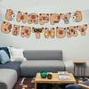 Unique Capybara Happy Birthday Garlands Elegant Capybara Happy Birthday Garlands Accessory Cartoon Theme Party Supplies