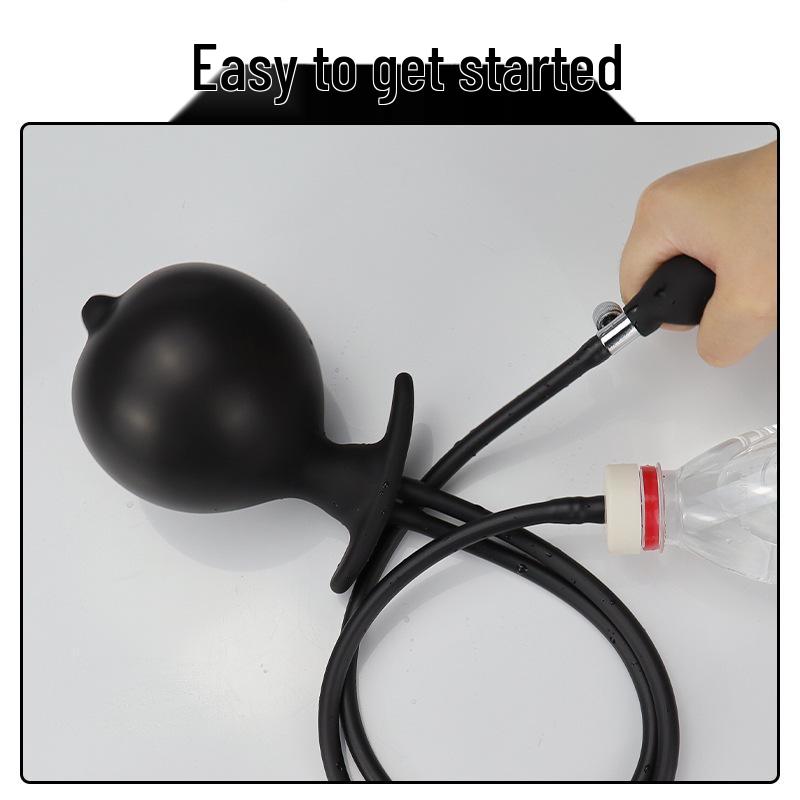 Inflatable Anal Plug and Cleaner with Beads - Adult Sex Toy.