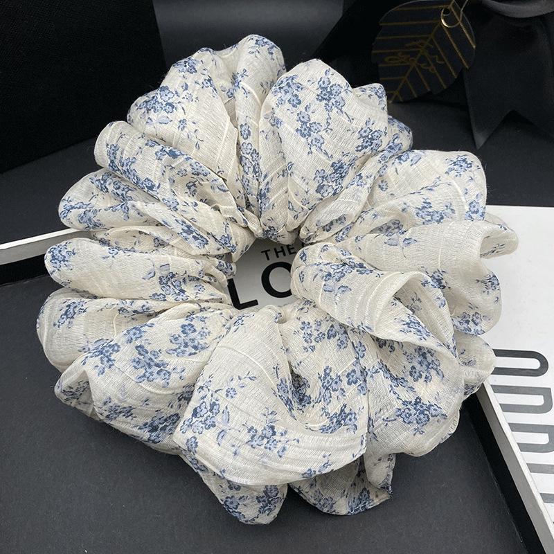 Elegant Korean Floral Hair Tie for Ponytails & Buns