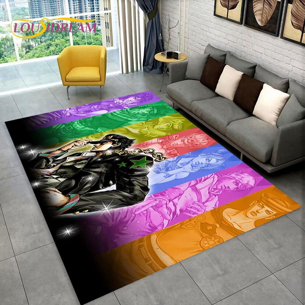 

Jojo s Bizarre Adventure Аніме Килимок, килимок для вітальні, спальні, дивана, прикраса дверного килимка, нековзний килимок для дітей 100x150cm
