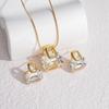 Fashion Geometric Earrings and Necklace Set