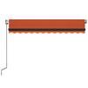 Automatic Awning with LED Lights and Wind Sensor 350x250 Cm Orange Brown