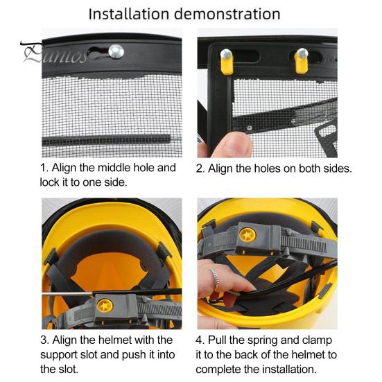 Gesichtsschutz aus Stahlgeflecht, Aluminiumrahmen, verstellbarer Gesichtsschutz mit vollständiger Abdeckung, Visier zum Schutz vor Schmutz und Spritzern für Gartenarbeit und Rasenmähen