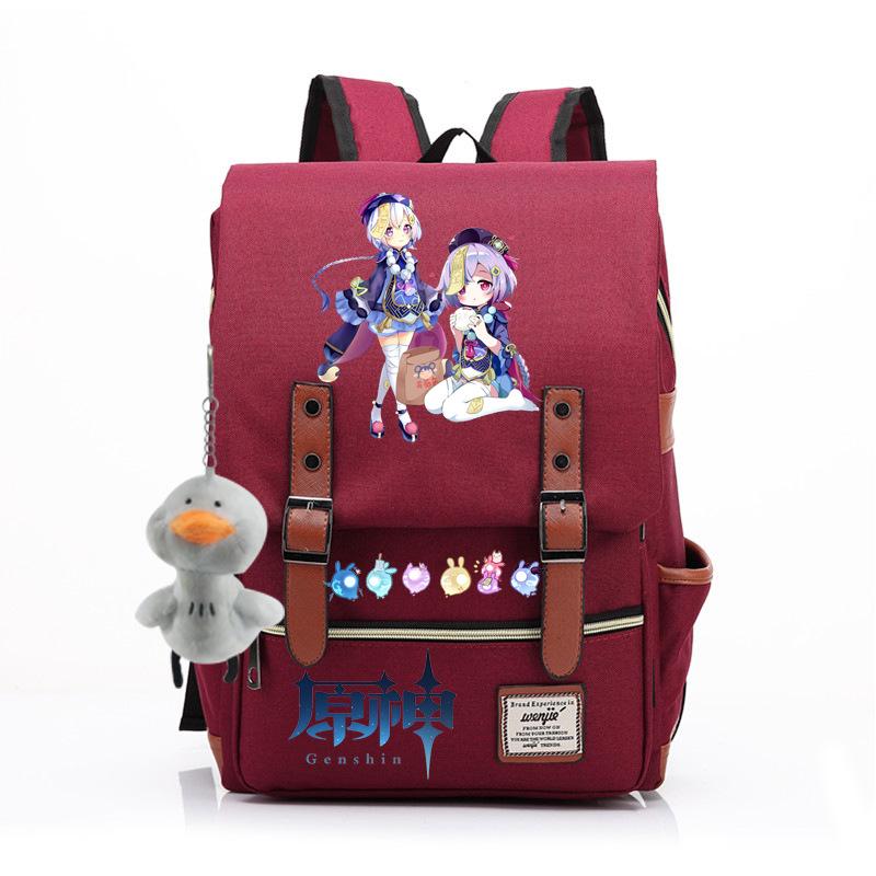 Yuanshen male and female students schoolbag anti-theft large-capacity backpack men's bag computer bag
