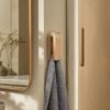 3D Printed Towel Hook Vertical Grain U-Shaped Appearance Adhesive Installation Automatic Locking Hook