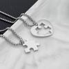 Matching Heart Puzzle Pendant Necklaces Heart Puzzle Pendant Necklaces for Couples Unique Collarbone Chain Accessory