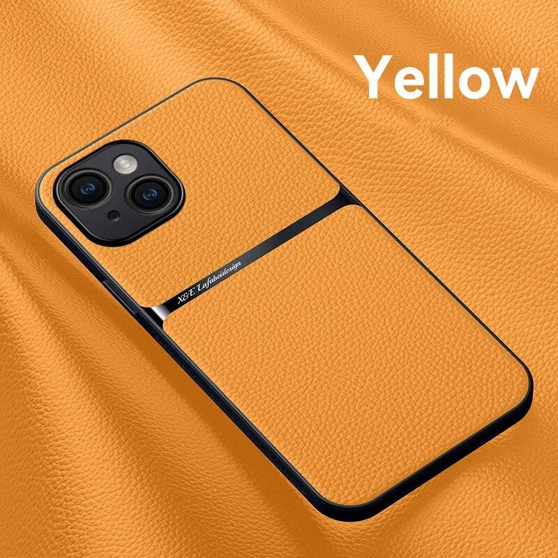Luxury Magnetic Leather Case for Iphone 15 14 13 12 11 Pro Max Plus Xsmax Xr Shockproof Camera Protection Shell Cover Case