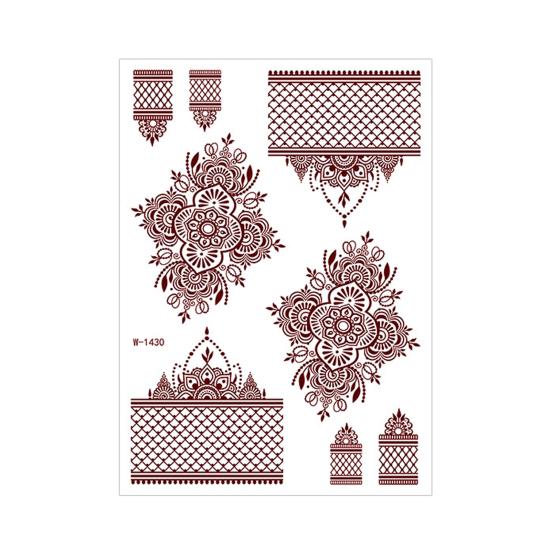 Skin-friendly Convenience Tattoo Stickers Water Transfer Paper Red / Clear / Brown 148 Mm/5.83