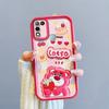 KEYSION Shockproof Case for Infinix Hot 11 Play with Lanyard Silicone Cute 3D Cartoon Doll Phone Cover for Infinix Hot 9 10 Play
