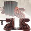 Retro Resin Berserk Bookends Sturdy Base Craft Furious Dragon Slayer Bookend Non-slip Reading Bookends Shelf Home Office