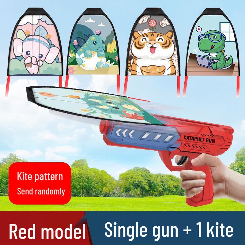 Popular Children's Outdoor Catapult Kite Gun - Rubber Band Airplane Launcher Toy