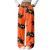 Women's Halloween Flannel Pajama Pants Straight Leg Holiday Loungewear Sleepwear