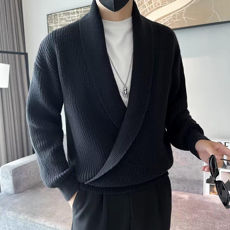Herbst/Winter 2025 Herren V-Ausschnitt Lockerer Freizeit Pullover Strickware Oberteil