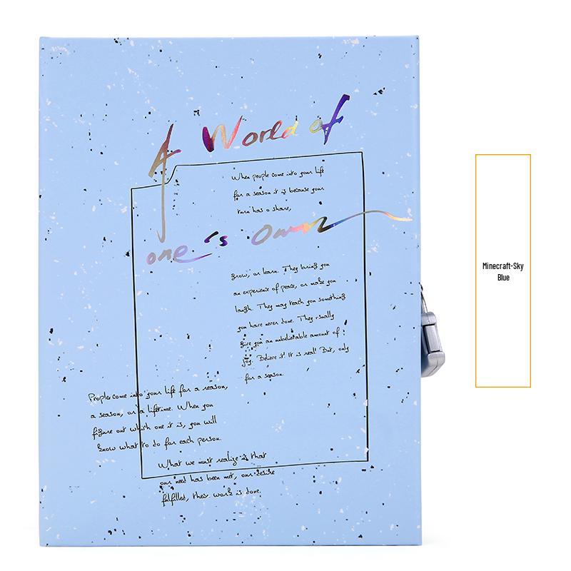 Дневник-кулон: Модный ретро-блокнот с цветными страницами и замком - В комплекте подарочная коробка