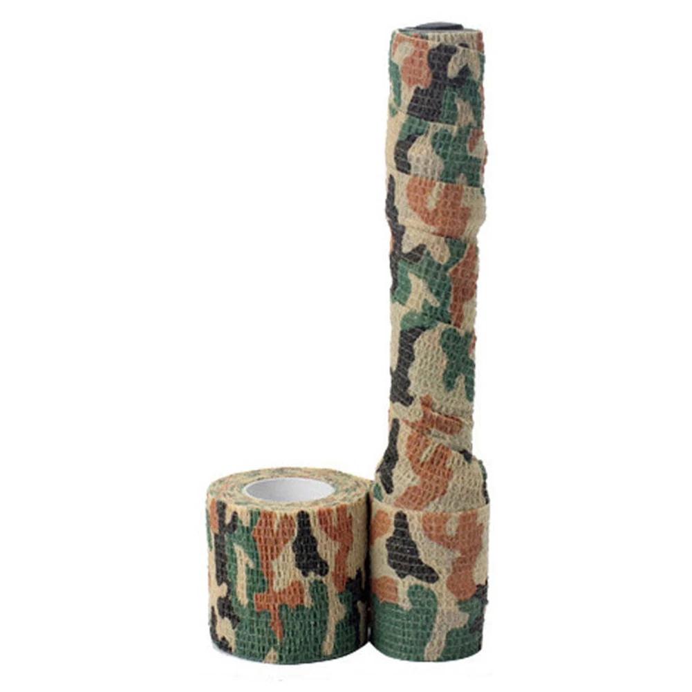 1 Roll U Pick 4.5m*5cm Waterproof Outdoor Camo Hiking Camping Hunting Camouflage Stealth Tape Wraps self adhesive