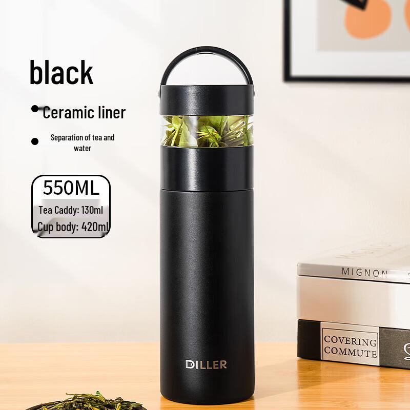 Diller Ceramic Tea Infuser Vacuum Flask