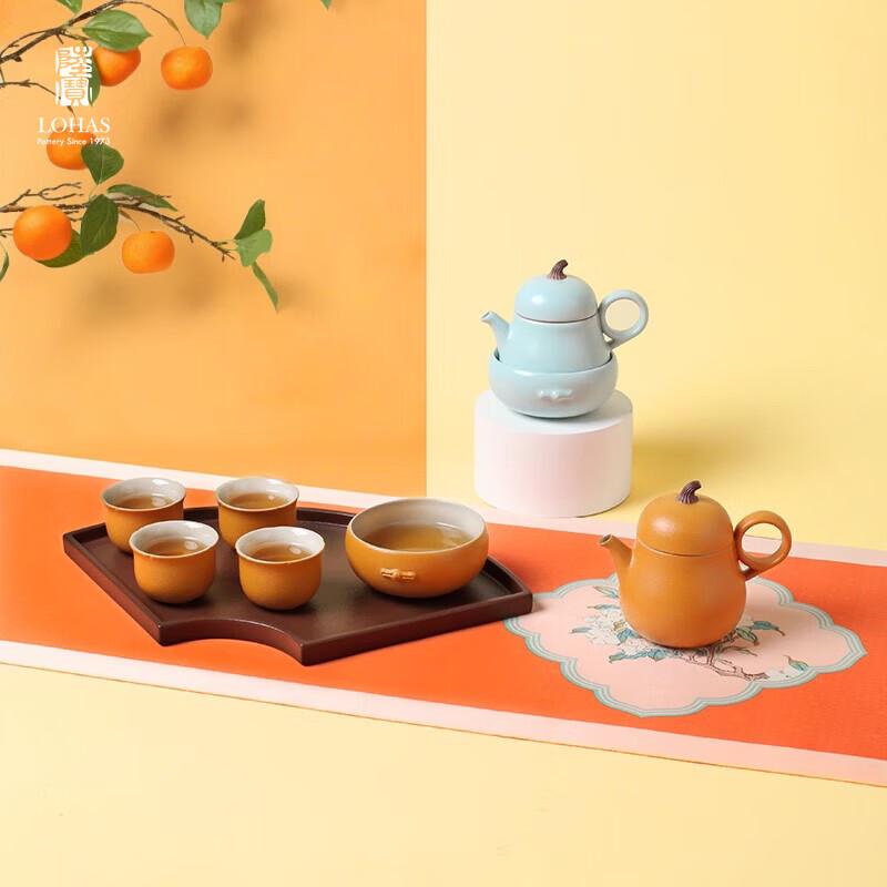 Lu Bao Auspicious Gourd Ceramic Tea Set