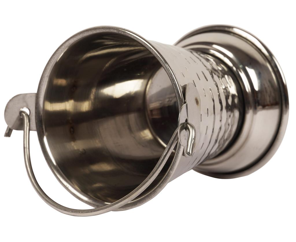 Trifri Mini Metal Bucket Stainless Steel Small Serving Buckets With Handle For French Fries Snack Party Supplies Pack Of 2