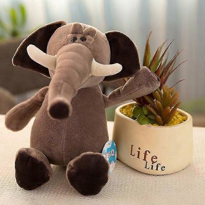 25cm Plüschtier Stofftier Puppe Dschungel Waldtier Spielzeug Baumwolle Elefant