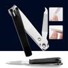 3 Sizes Nail Nipper Stainless Steel Black Fingernail Clipper Anti-Splash Manicure Cutter With Files Portable Manicure Tool